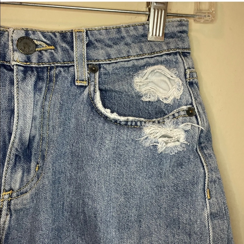 Carmar LF Denim Shorts Size 26 Blue Shorts Distressed Cuffed High Rise - Picture 3 of 12